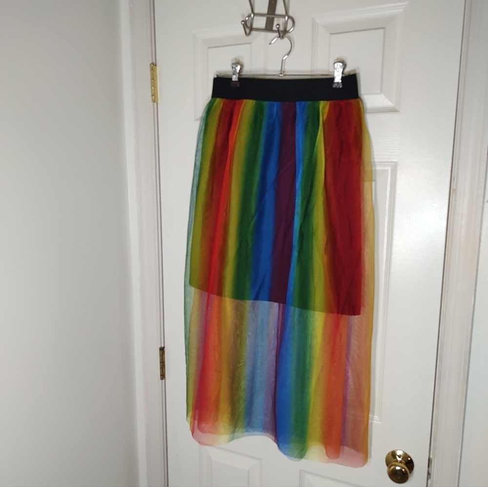 Colorful Rainbow Tulle Skirt